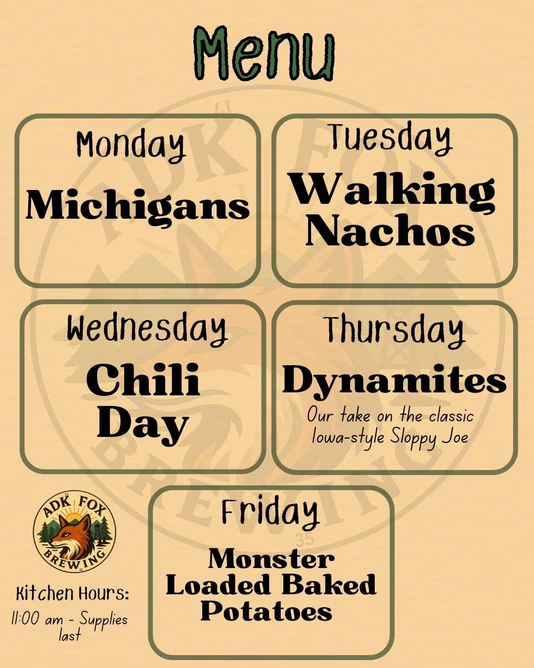 Weekly Menu